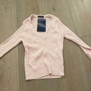 Brandy long sleeve light pink shirt